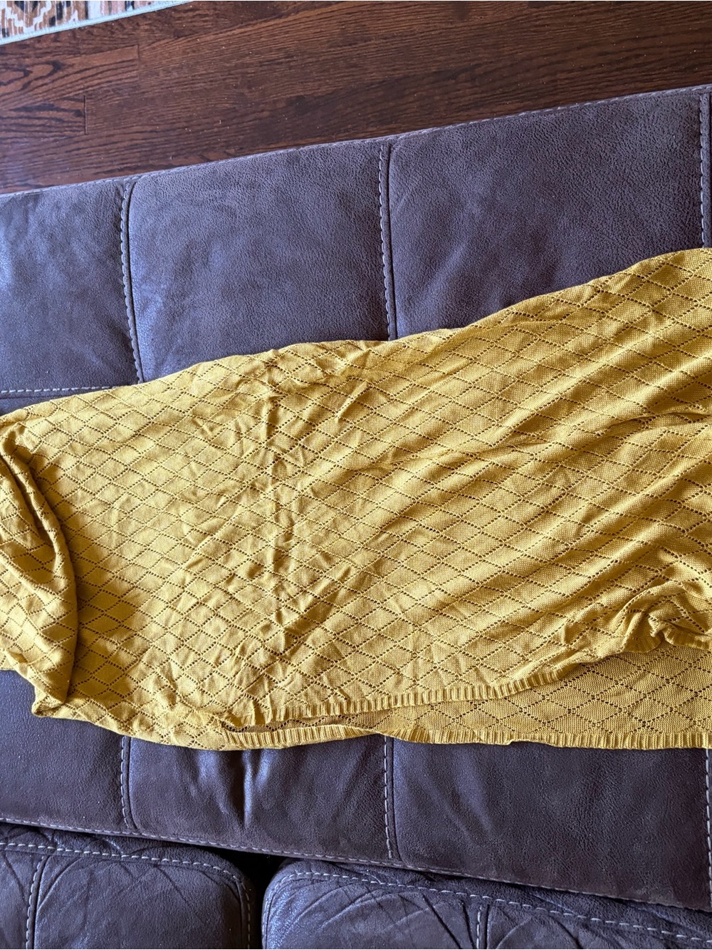 Yellow Knit Swim Coverup Sarong